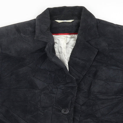 Klass Womens Grey  Corduroy Jacket Suit Jacket Size 14