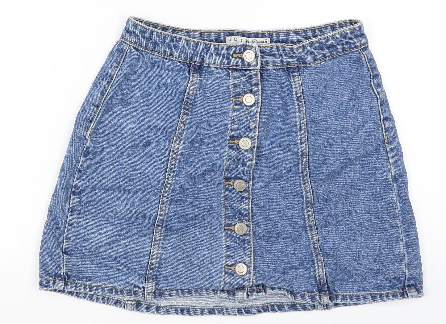 Womens UK Size 8 Denim Co A-Line Denim Skirt