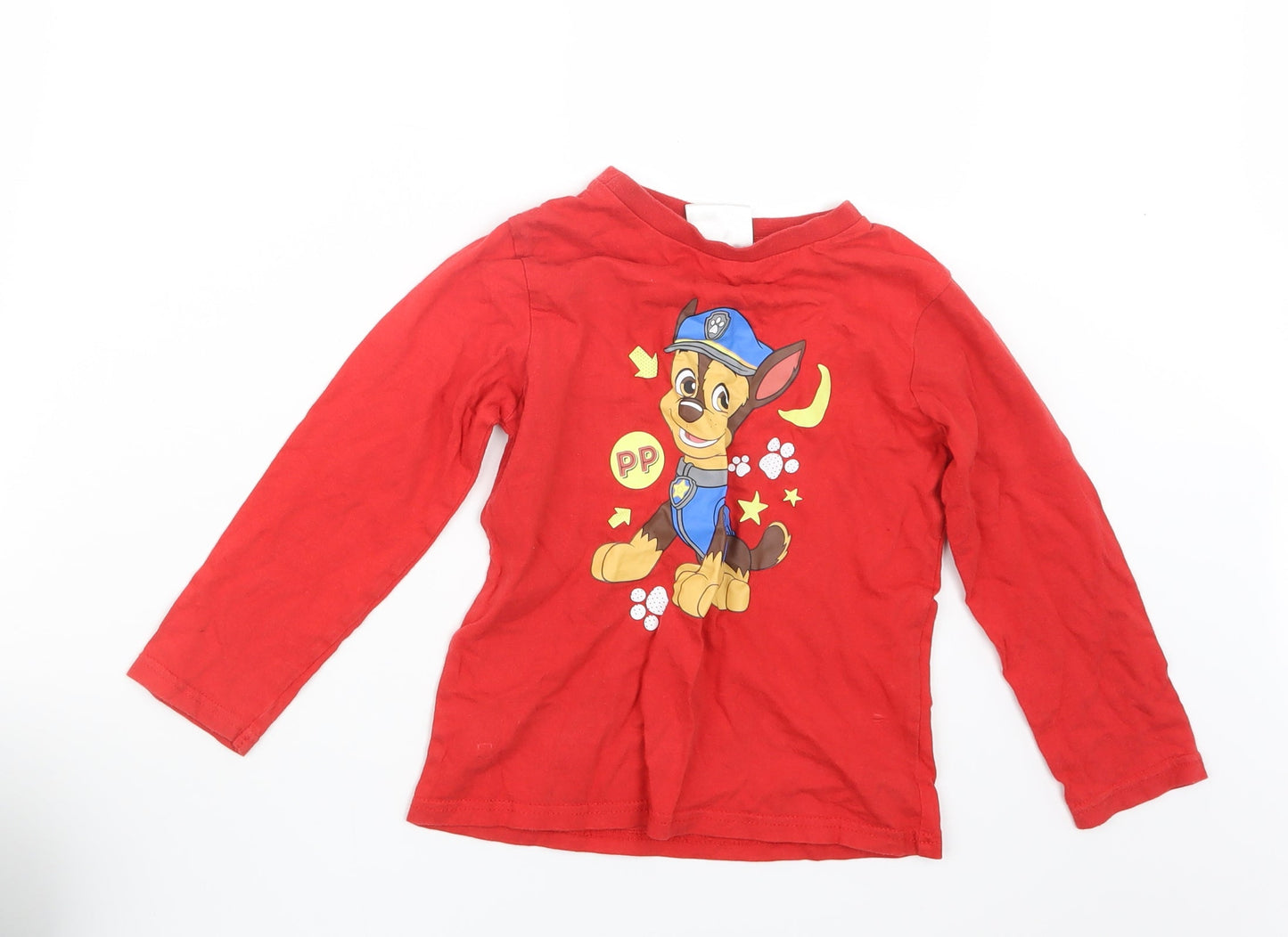 Paw Petrol Boys Red Geometric   Pyjama Top Size 5-6 Years  - Paw Patrol