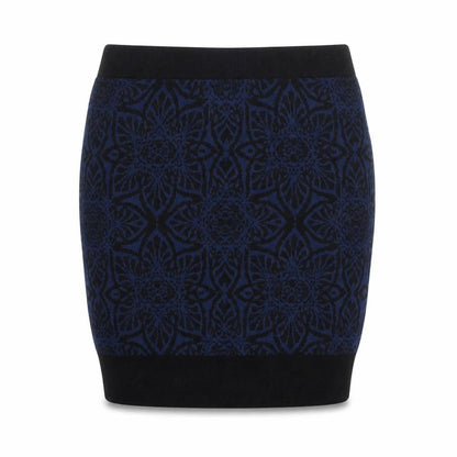 Marks & Spencer Womens Blue Geometric Knit Straight & Pencil Skirt Size M