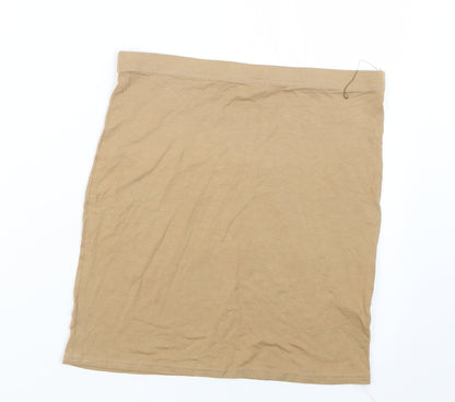 PRETTYLITTLETHING Womens Beige   Straight & Pencil Skirt Size 10