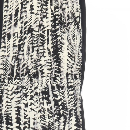 Warehouse Womens Black Geometric  Jumpsuit One-Piece Size 8 L26 in