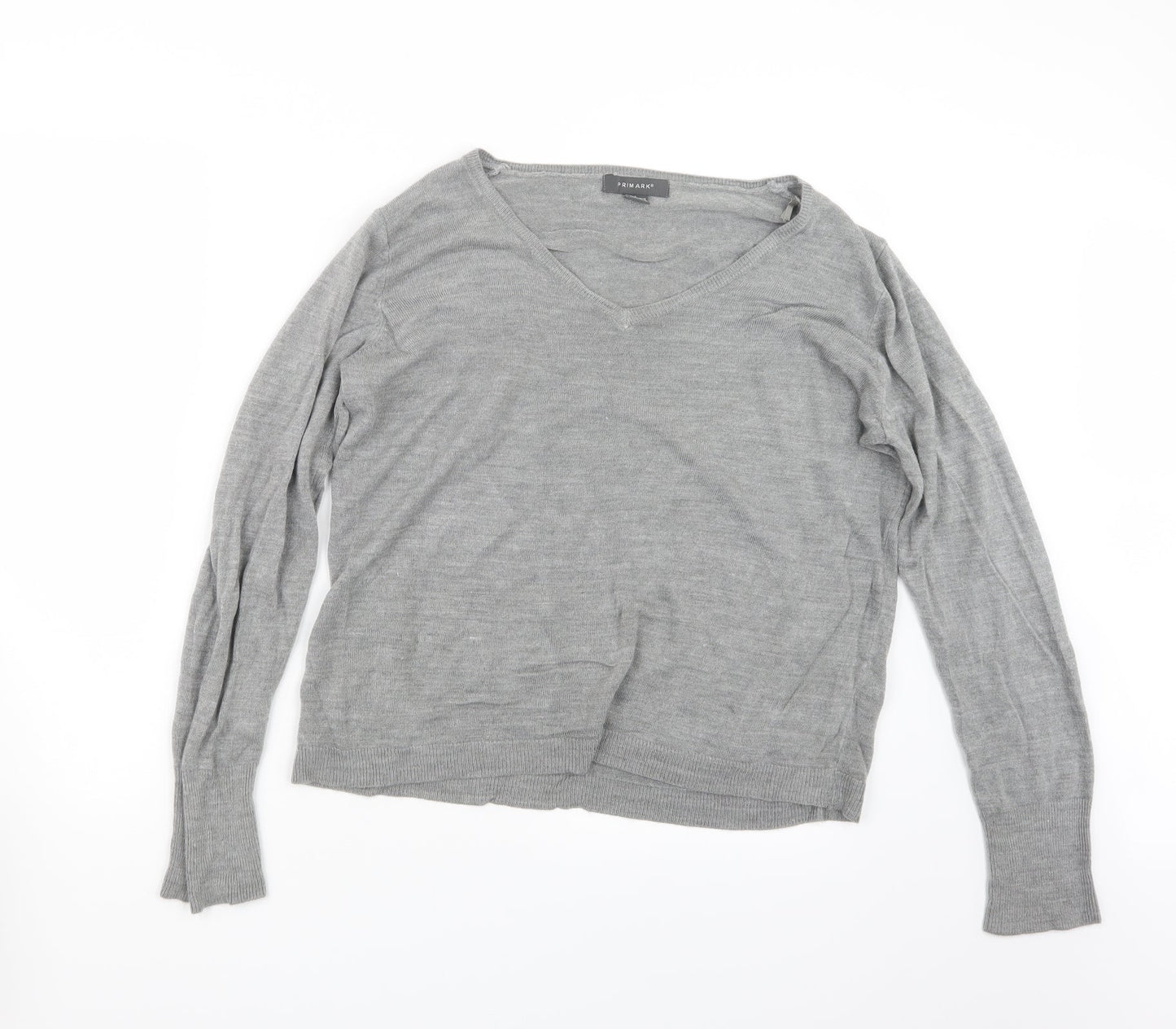 Primark Womens Grey  Knit Pullover Jumper Size 14