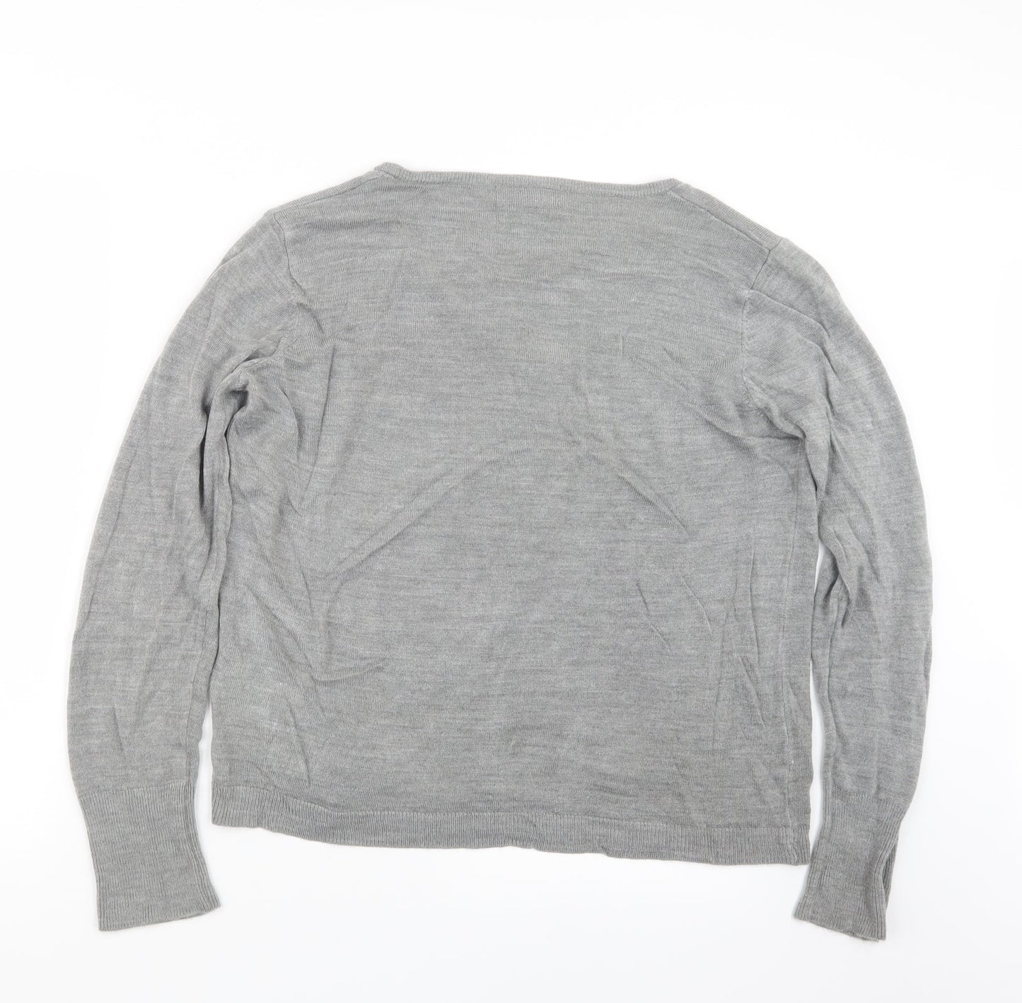 Primark Womens Grey  Knit Pullover Jumper Size 14