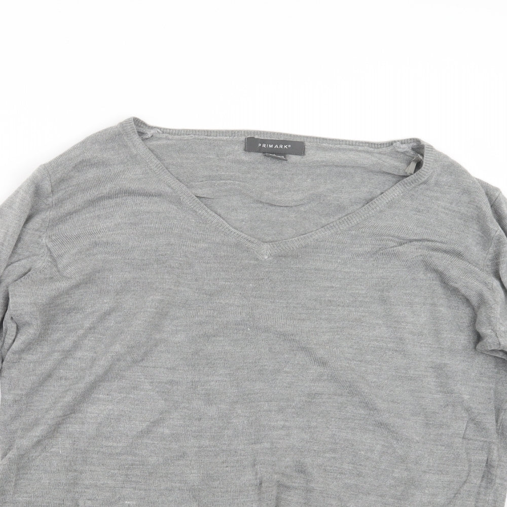 Primark Womens Grey  Knit Pullover Jumper Size 14