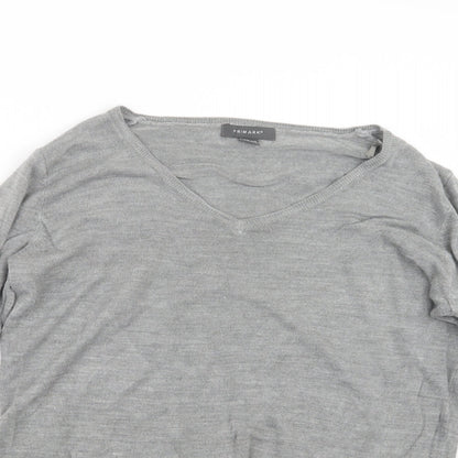 Primark Womens Grey  Knit Pullover Jumper Size 14