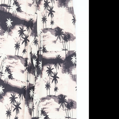 ASOS Womens Pink Geometric Denim Straight Jeans Size 10 L26 in