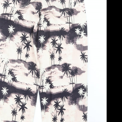 ASOS Womens Pink Geometric Denim Straight Jeans Size 10 L26 in