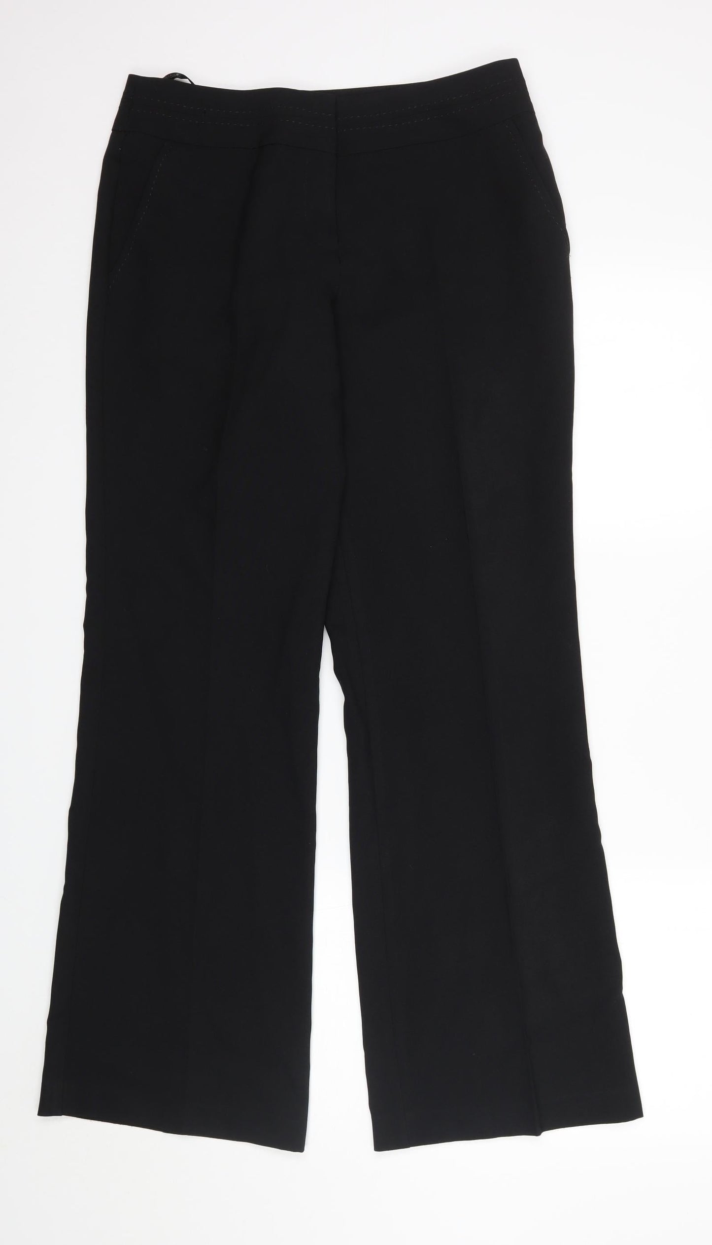 Womens UK Size 12 Atmosphere Regular Fit  Black Trousers