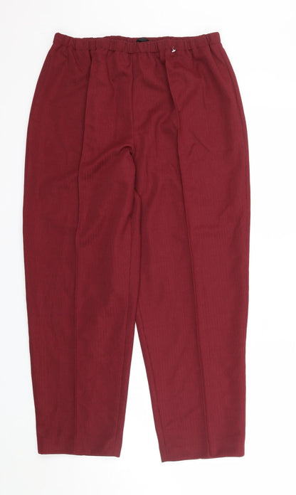 Paula W Womens Red   Trousers  Size 18 L27 in