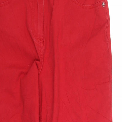 Per Una Womens Red  Denim Straight Jeans Size 10 L22 in