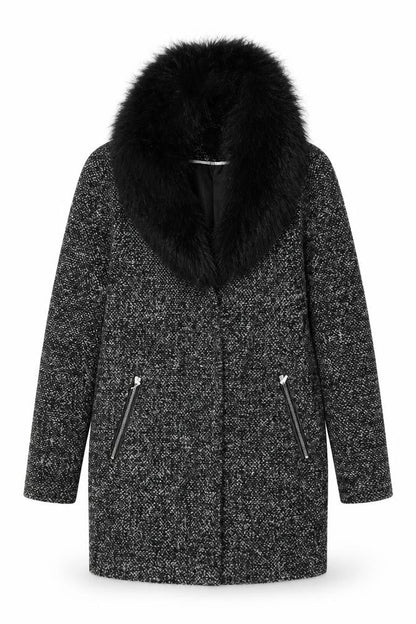 Womens UK Size 8 George Grey Overcoat