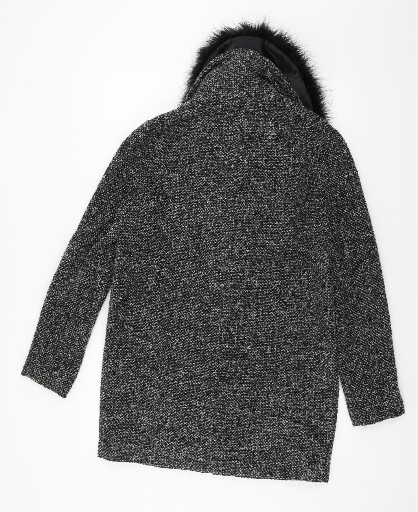 Womens UK Size 8 George Grey Overcoat