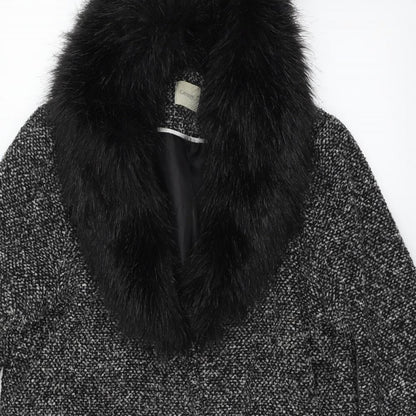 Womens UK Size 8 George Grey Overcoat
