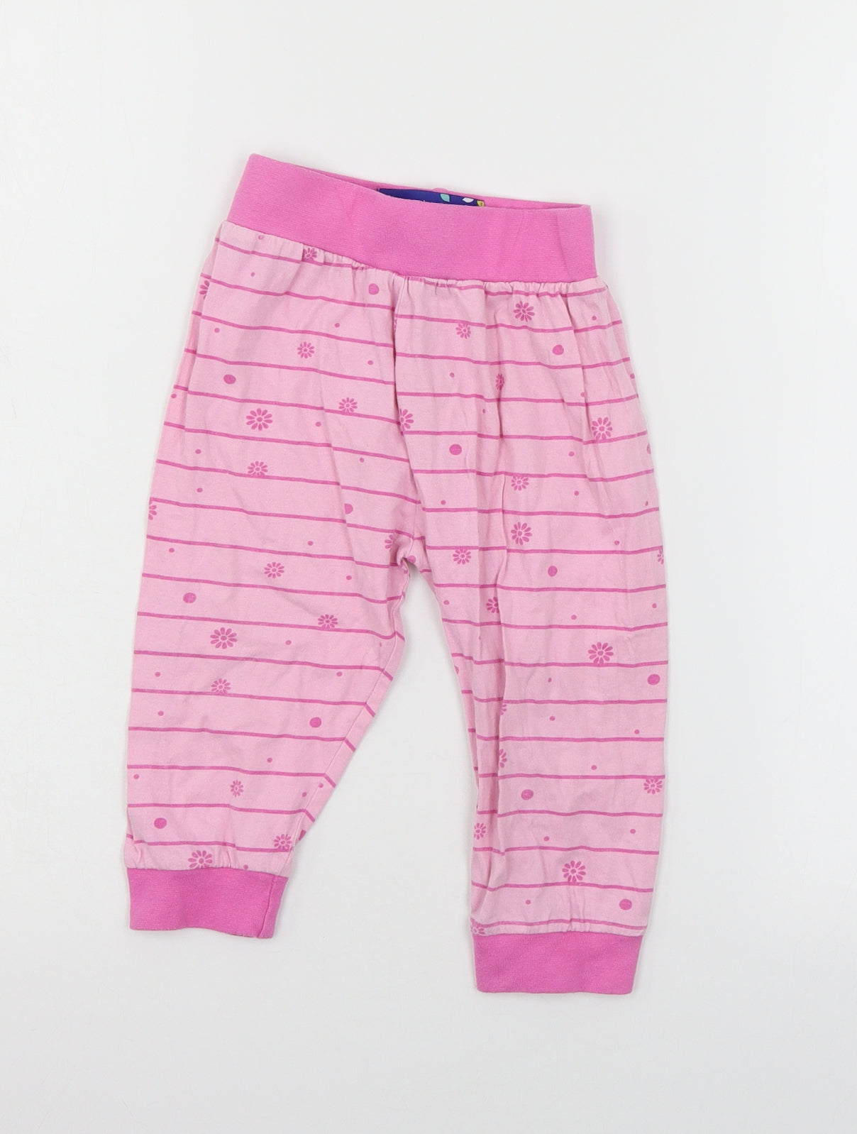 In the Night Garden Girls Pink Floral Jersey Capri Pyjama Pants Size 18-24 Months
