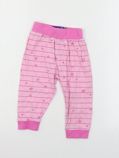 In the Night Garden Girls Pink Floral Jersey Capri Pyjama Pants Size 18-24 Months