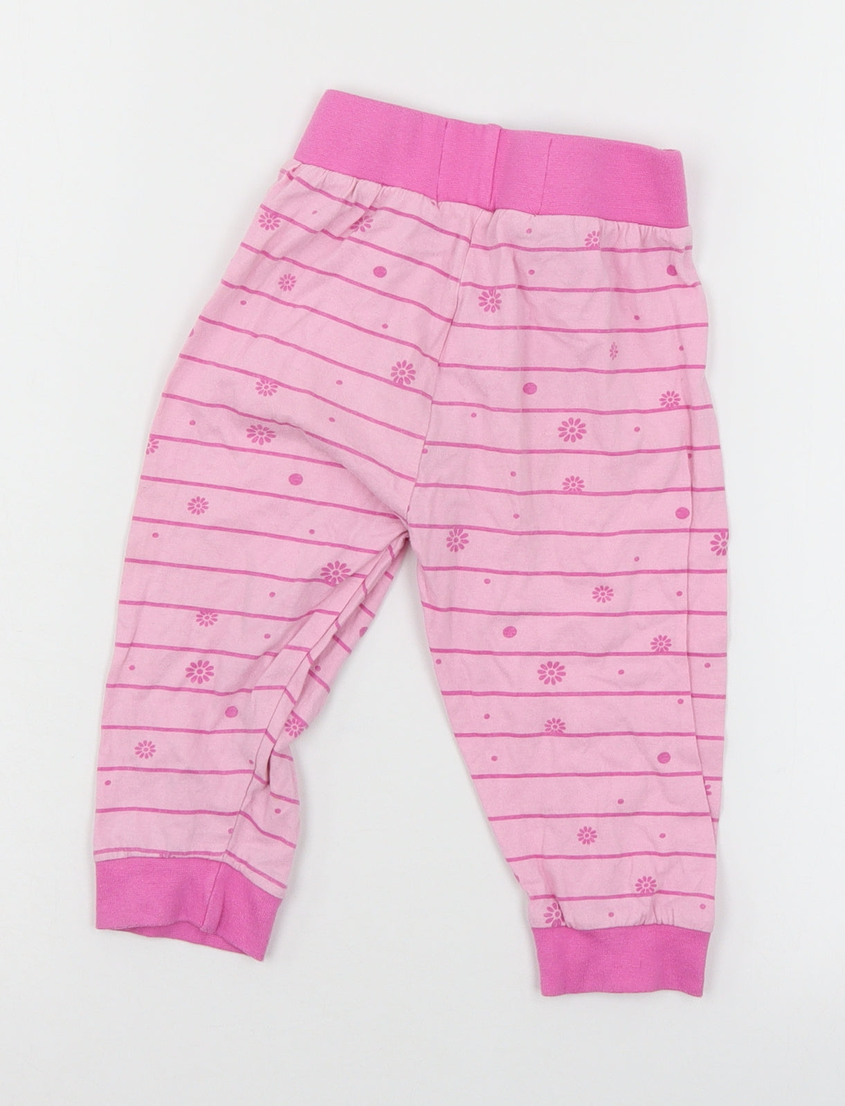 In the Night Garden Girls Pink Floral Jersey Capri Pyjama Pants Size 18-24 Months