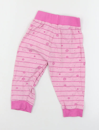 In the Night Garden Girls Pink Floral Jersey Capri Pyjama Pants Size 18-24 Months