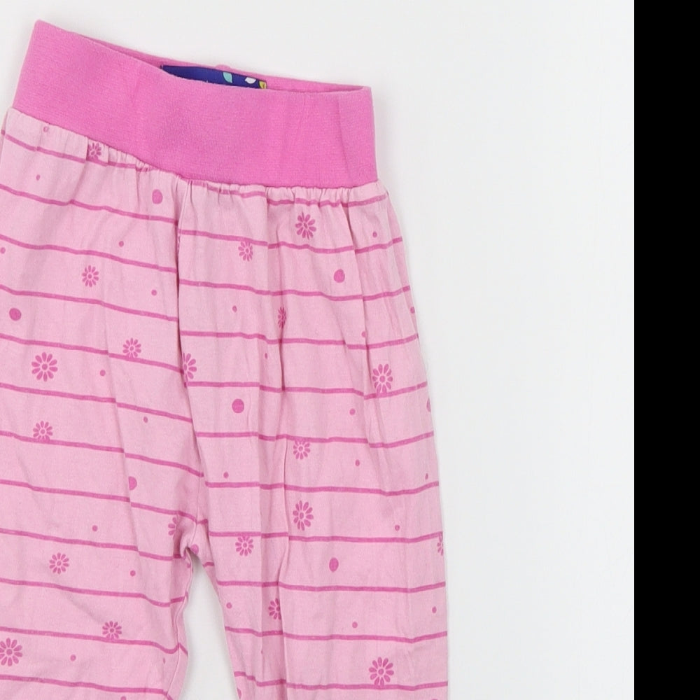 In the Night Garden Girls Pink Floral Jersey Capri Pyjama Pants Size 18-24 Months