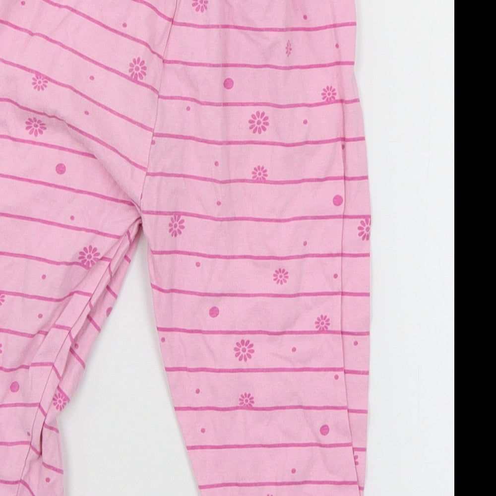 In the Night Garden Girls Pink Floral Jersey Capri Pyjama Pants Size 18-24 Months