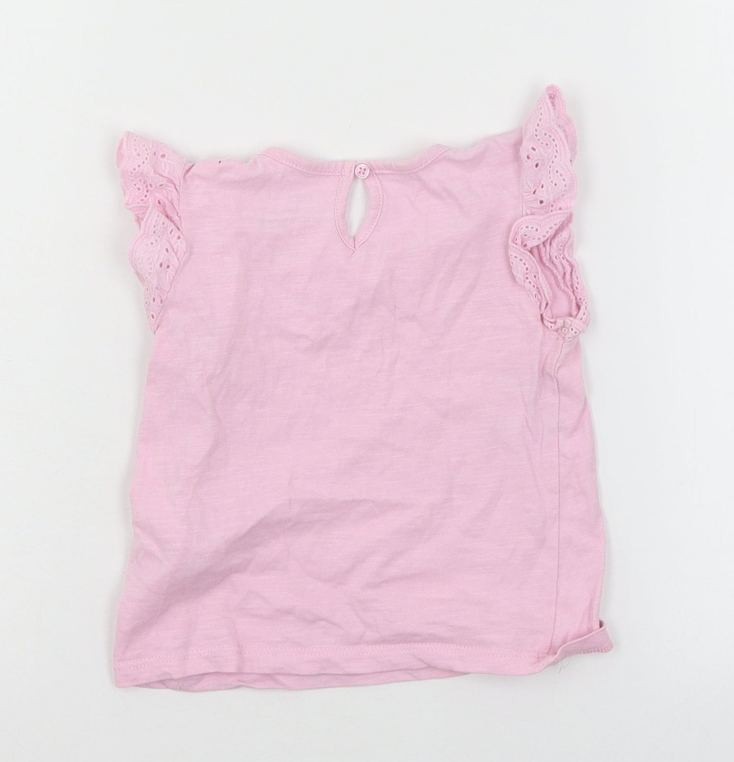 Primark Girls Pink  Jersey Basic T-Shirt Size 18-24 Months