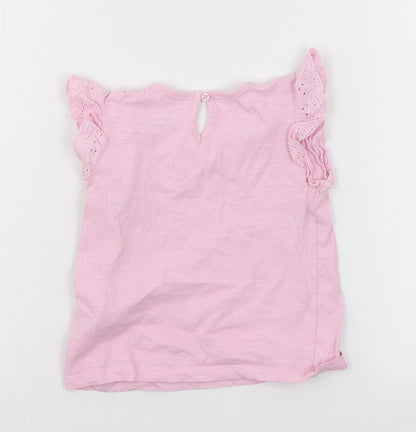 Primark Girls Pink  Jersey Basic T-Shirt Size 18-24 Months