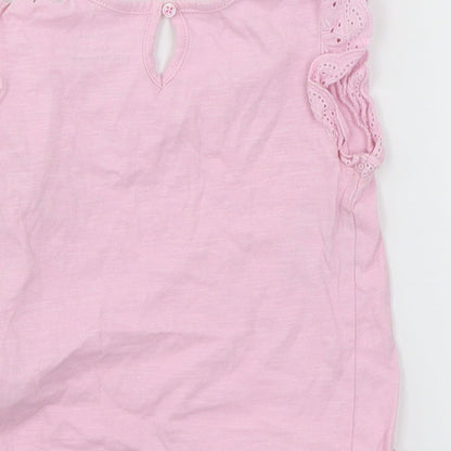 Primark Girls Pink  Jersey Basic T-Shirt Size 18-24 Months