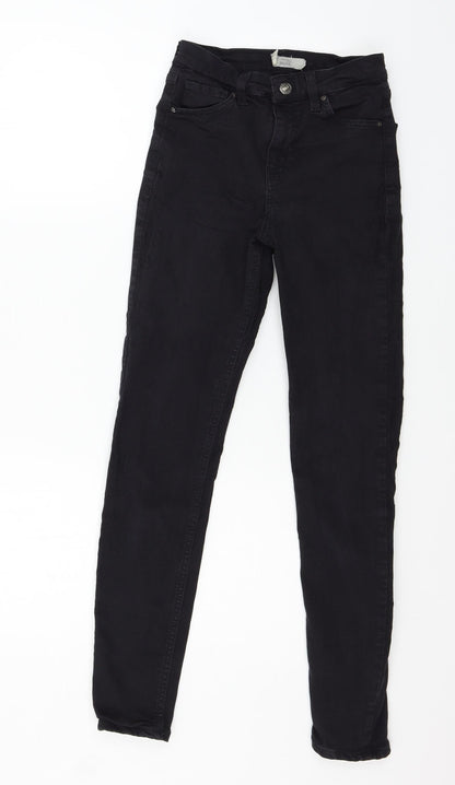 Topshop Womens Black  Denim Skinny Jeans Size 25 in L32 in