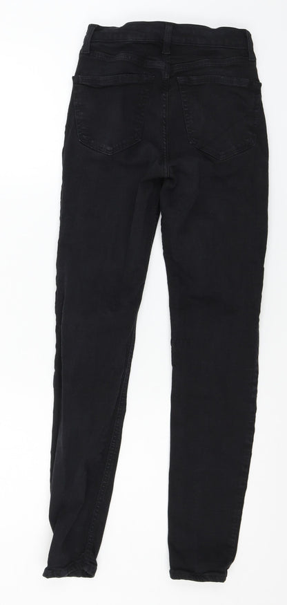 Topshop Womens Black  Denim Skinny Jeans Size 25 in L32 in