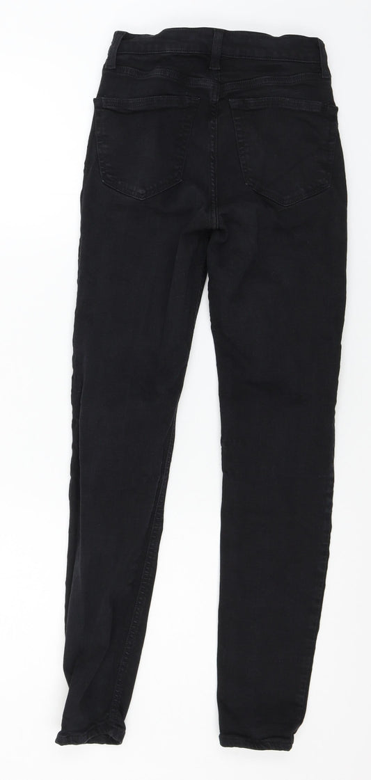 Topshop Womens Black  Denim Skinny Jeans Size 25 in L32 in