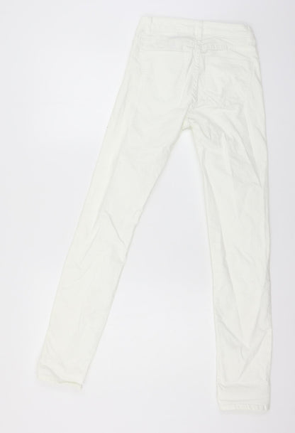 Womens UK Size 6 H&M Regular Fit Skinny Ivory Jeans