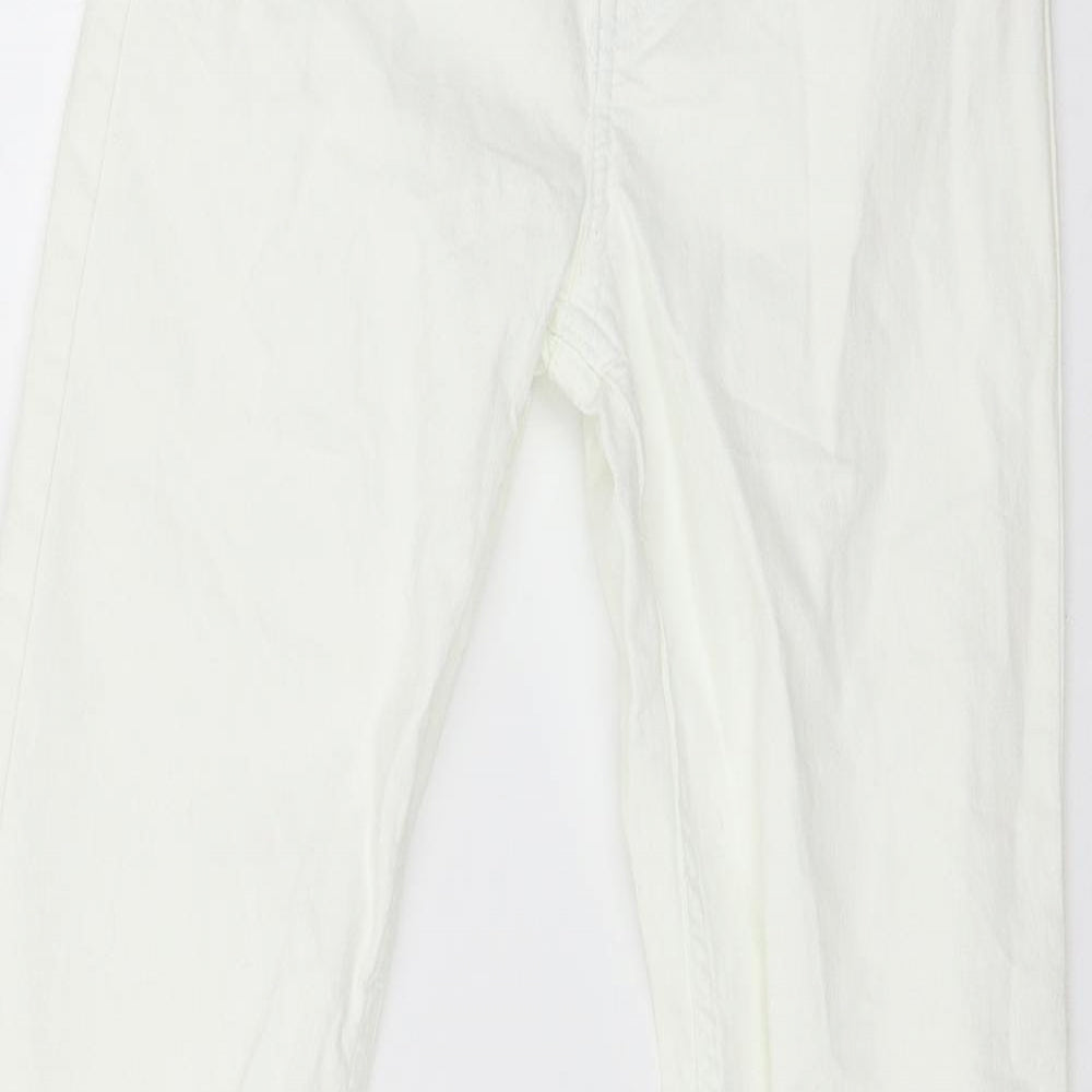 Womens UK Size 6 H&M Regular Fit Skinny Ivory Jeans