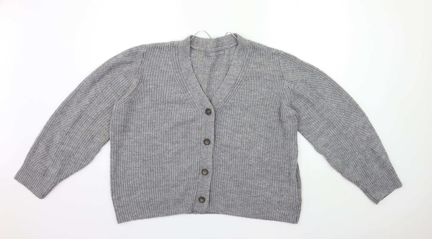 b.young Womens Grey  Knit Cardigan Jumper Size XL