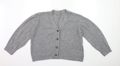 b.young Womens Grey  Knit Cardigan Jumper Size XL