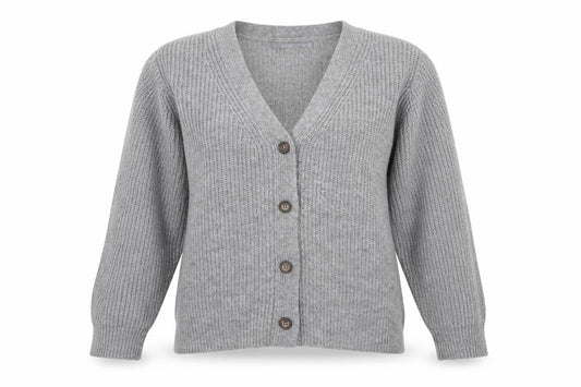 Womens UK Size XL b.young Grey Cardigan Jumper