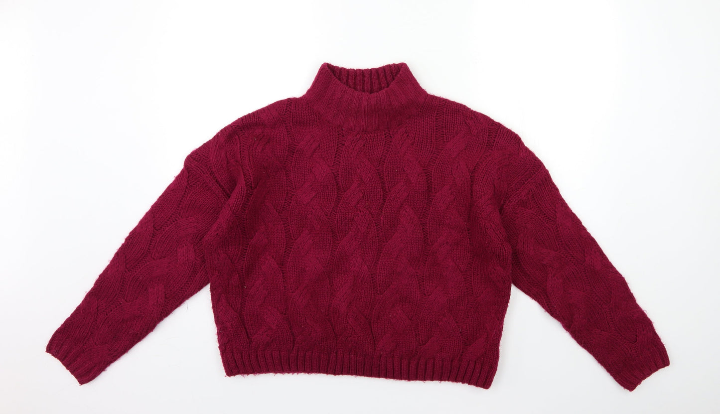 Womens UK Size 12 M&Co Pink Pullover Jumper