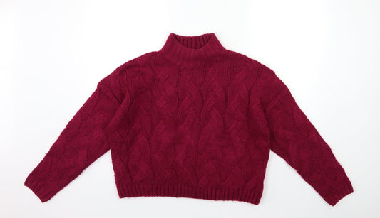 Womens UK Size 12 M&Co Pink Pullover Jumper