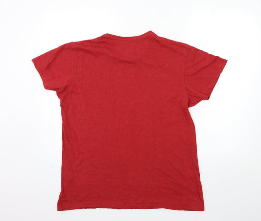 Preworn Mens Red    T-Shirt Size L