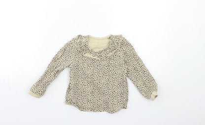 TU Baby Beige Animal Print  Pullover Jumper Size 12-18 Months