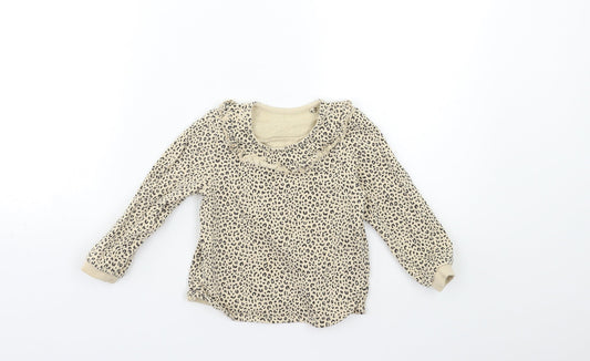 TU Baby Beige Animal Print  Pullover Jumper Size 12-18 Months