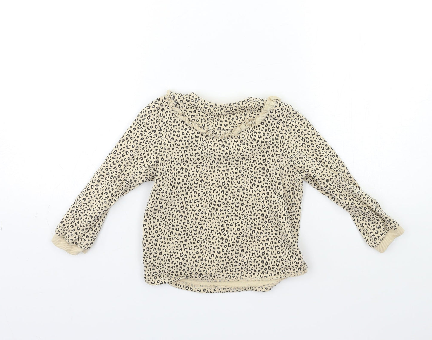 TU Baby Beige Animal Print  Pullover Jumper Size 12-18 Months