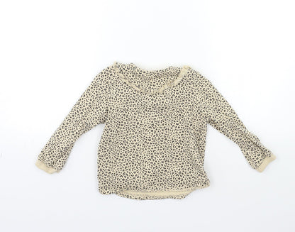 TU Baby Beige Animal Print  Pullover Jumper Size 12-18 Months