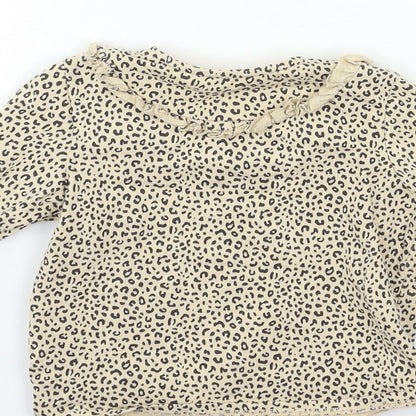 TU Baby Beige Animal Print  Pullover Jumper Size 12-18 Months