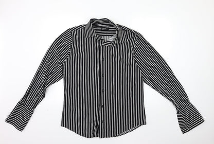 Mens UK Size L Cedar Wood State Black  Button-Up Long Sleeve Casual Shirt