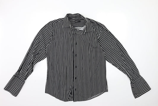 Mens UK Size L Cedar Wood State Black  Button-Up Long Sleeve Casual Shirt