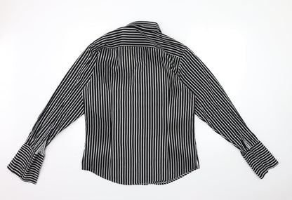Mens UK Size L Cedar Wood State Black  Button-Up Long Sleeve Casual Shirt