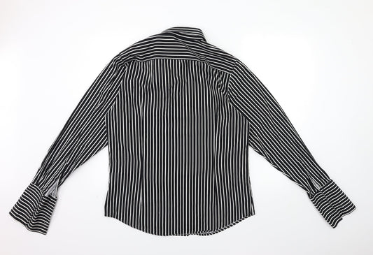 Mens UK Size L Cedar Wood State Black  Button-Up Long Sleeve Casual Shirt