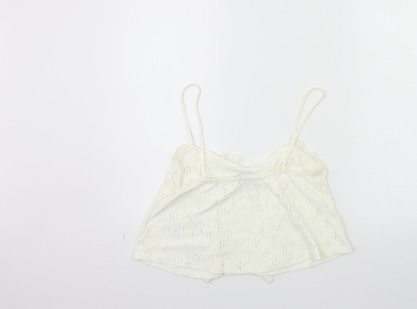 Womens UK Size 12 Topshop White Basic Tank