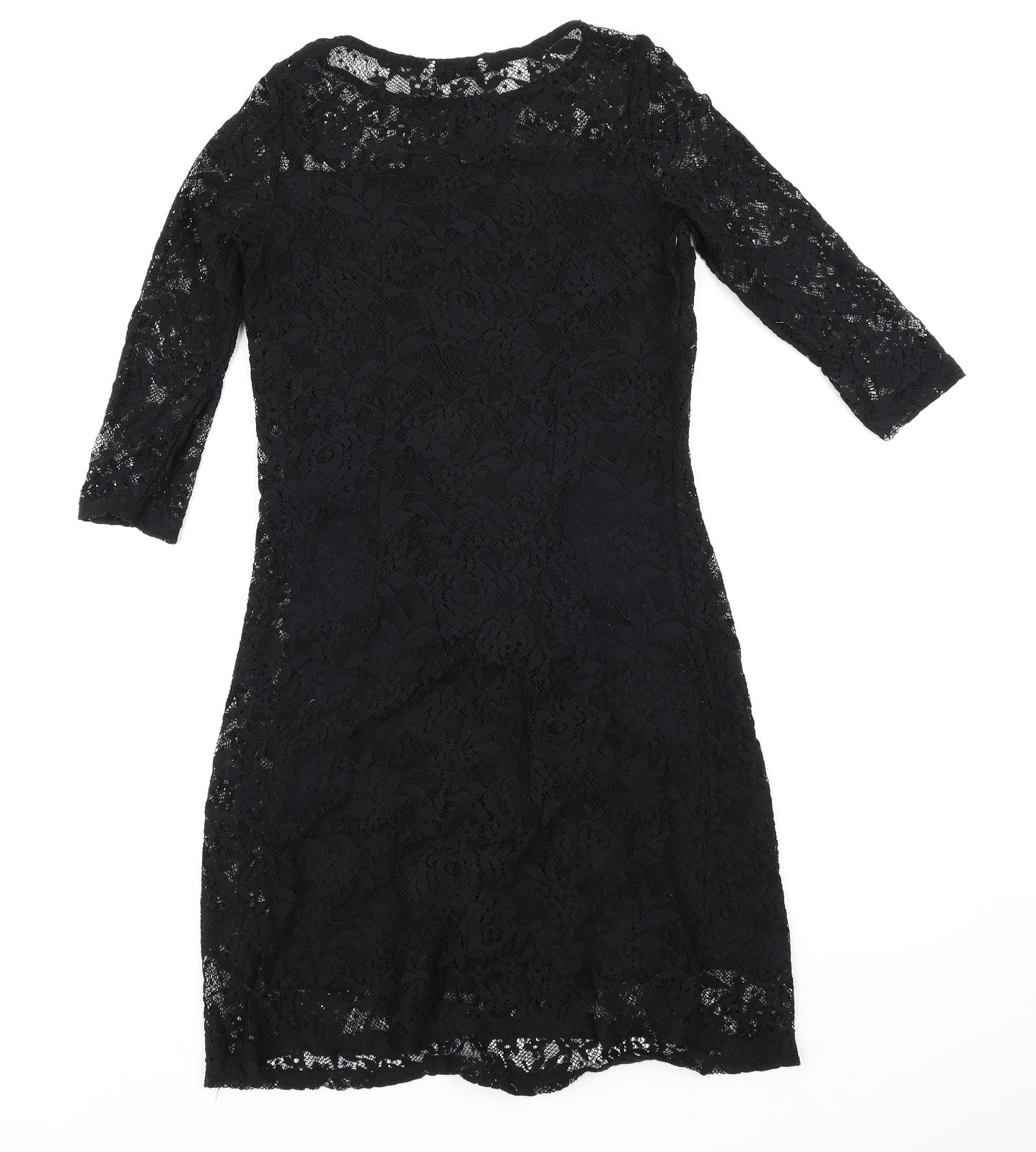 TU Womens Black Floral  Bodycon  Size 8