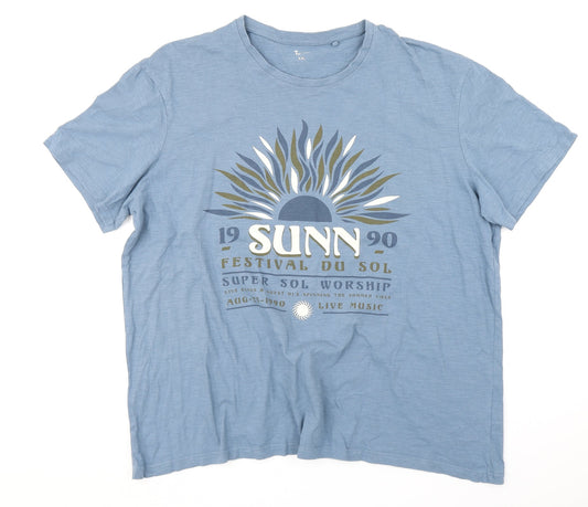 TU Mens Blue    T-Shirt Size 2XL